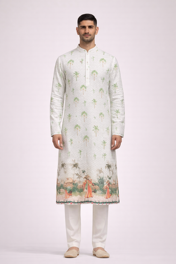 Ivory Palm Heritage Kurta Set