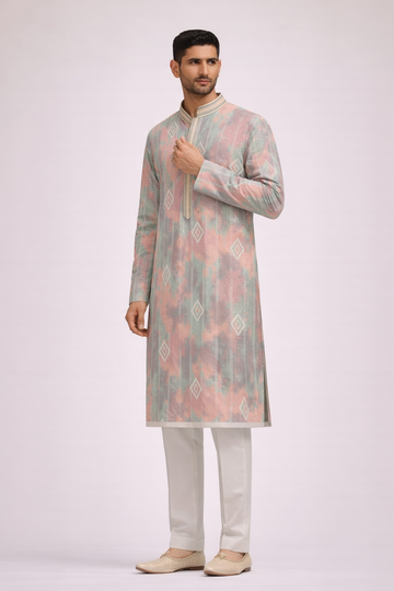 Pastel Mirage Printed Kurta Set