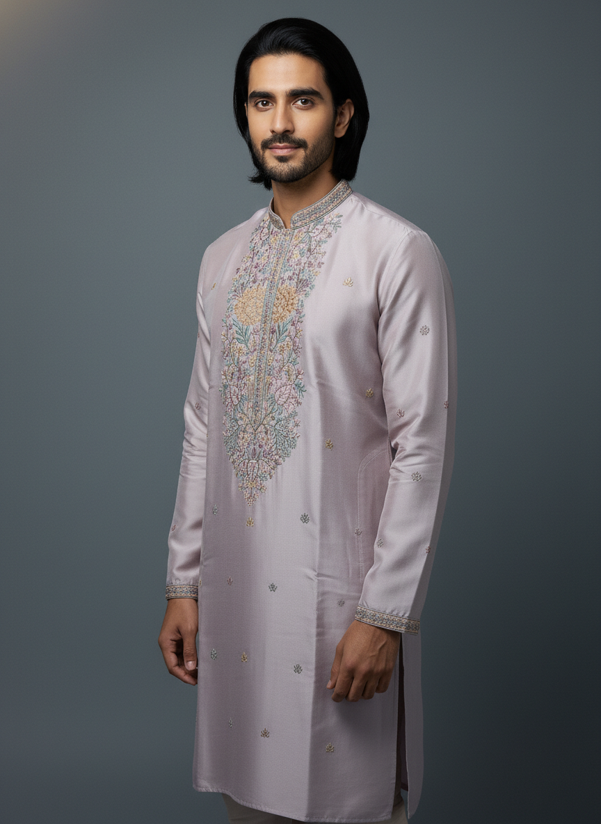 Pastel Royale Embroidered Kurta