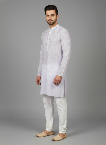 Lavender Elegance Designer Kurta Set