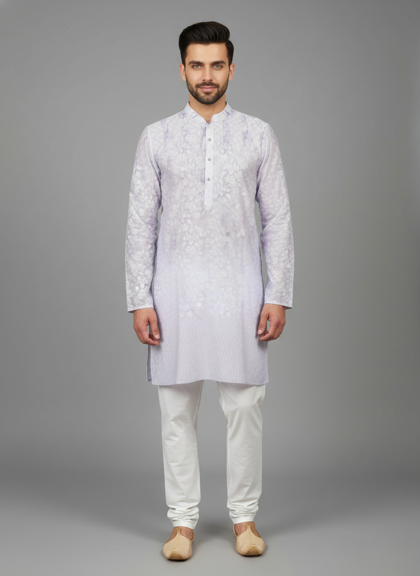 Lavender Elegance Designer Kurta Set