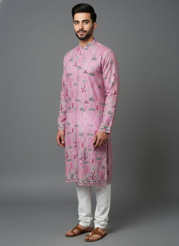 Rose Garden Printed Kurta Set