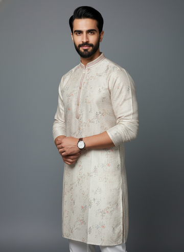 Ivory Bloom Premium Kurta Set