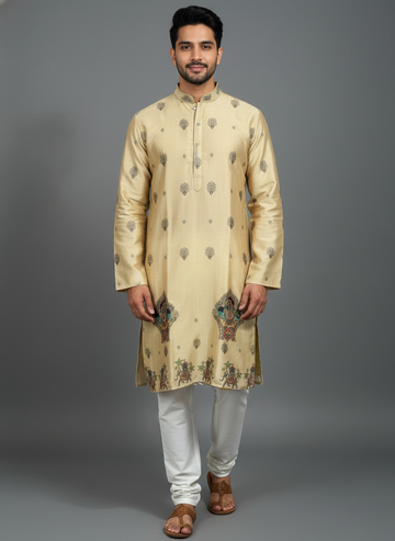 Royal Mustard Heritage Kurta Set